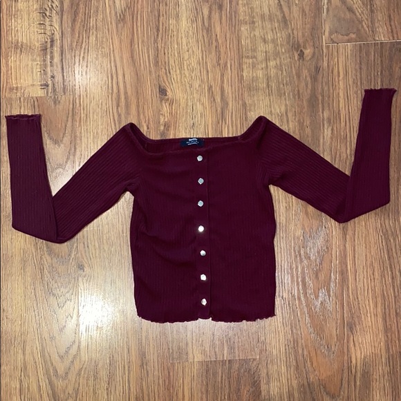 Bershka burgundy sweater - Picture 1 of 4